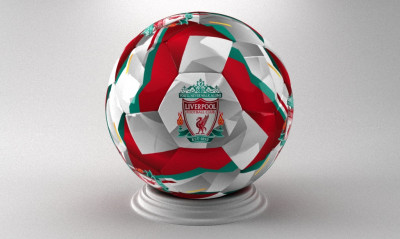 Футбольный мяч с логотипом ФК Ливерпкль