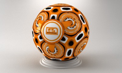 Корпоративный сувенир мяч 11 см в диаметре, 32 панели