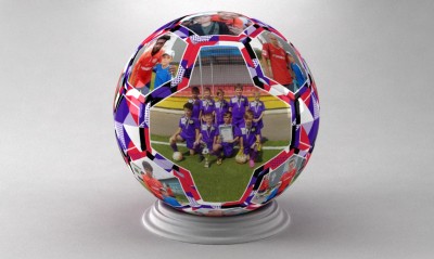 Именной сувенирный мяч диаметр 8 см, 32 панели