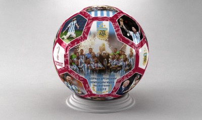 Мяч футбольный клубный с логотипом, диаметр 8 см, 32 панели